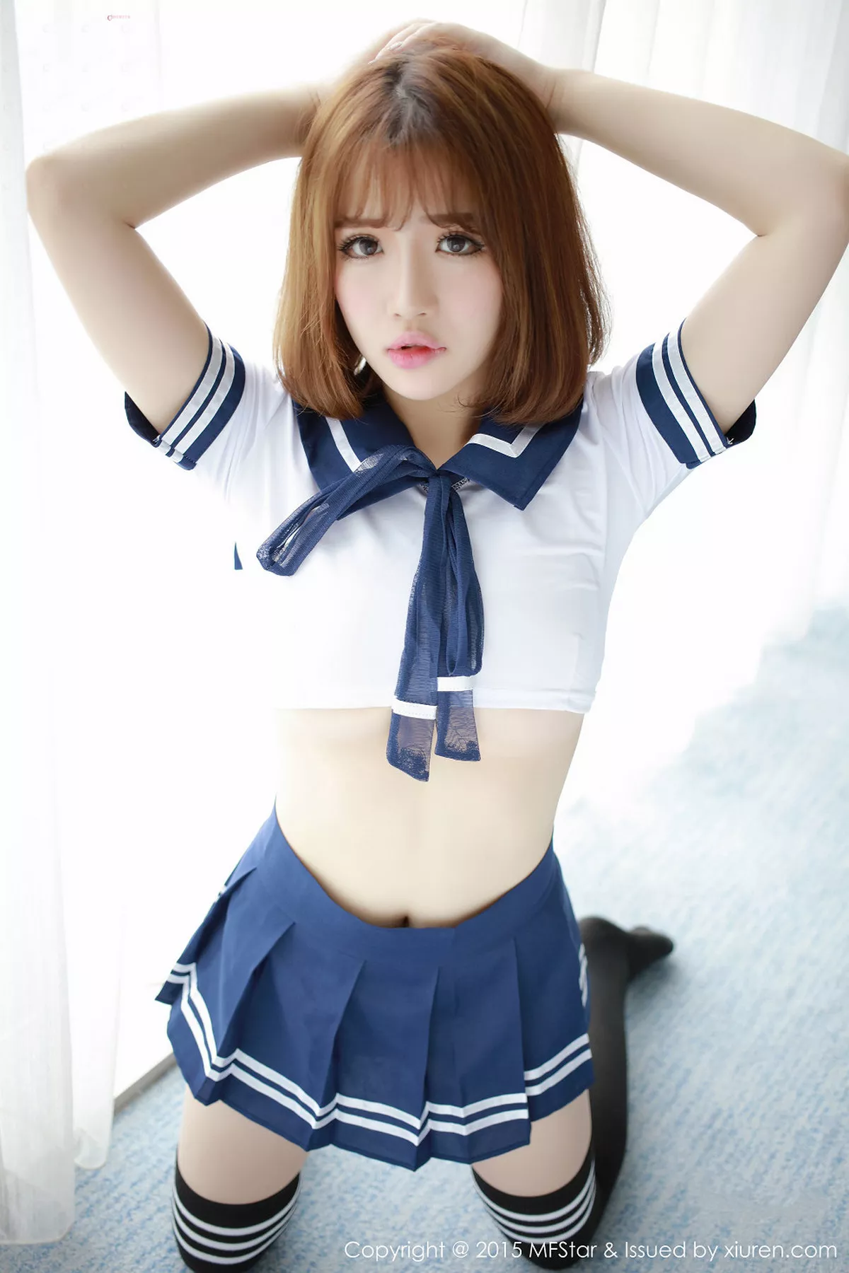 秀人集.com_[MFStar模范学院]Vol.020_嫩模徐cake性感高腰水手服半露豪乳甜蜜诱惑写真52P