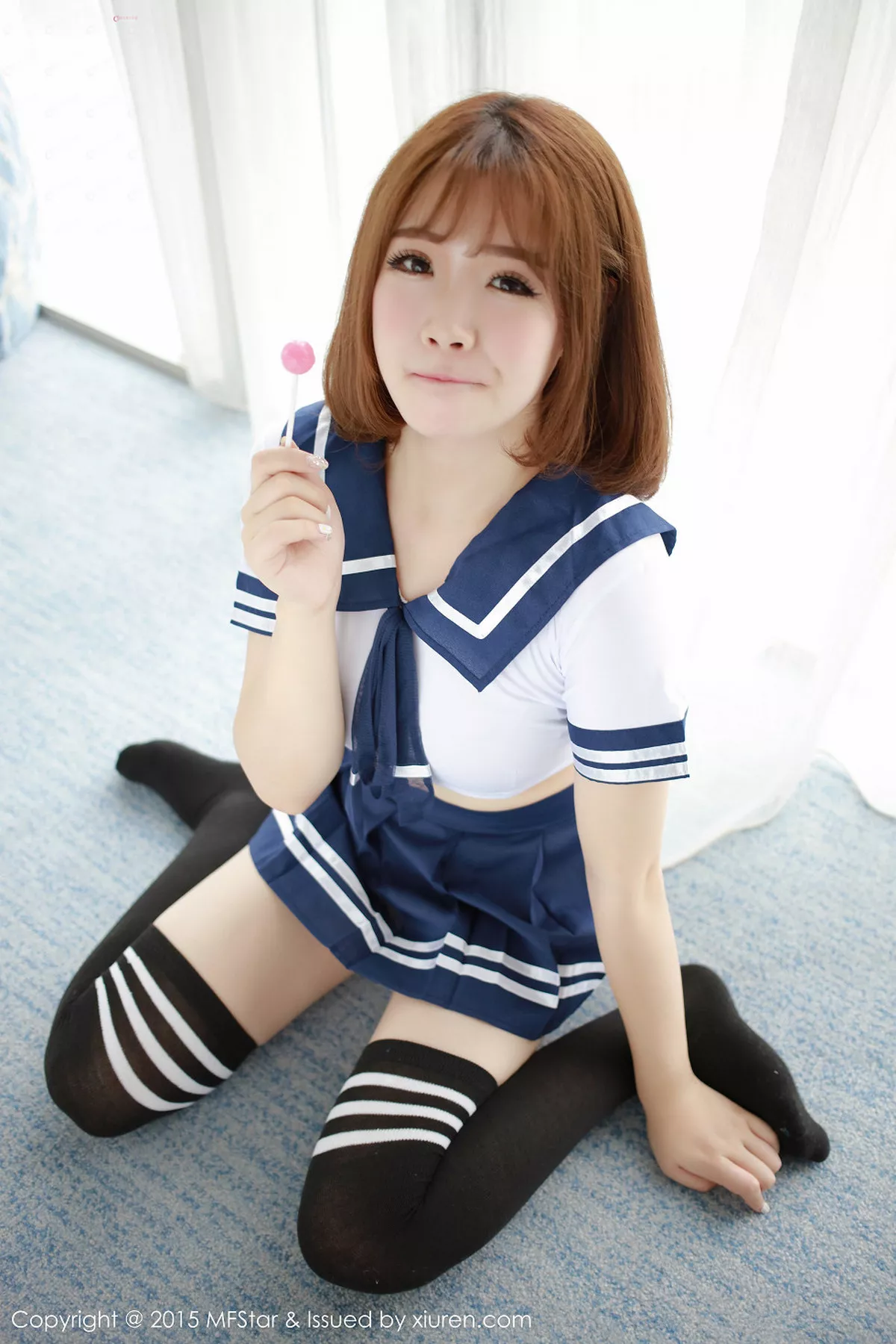 秀人集.com_[MFStar模范学院]Vol.020_嫩模徐cake性感高腰水手服半露豪乳甜蜜诱惑写真52P