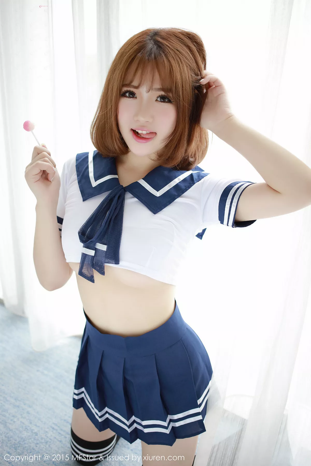 秀人集.com_[MFStar模范学院]Vol.020_嫩模徐cake性感高腰水手服半露豪乳甜蜜诱惑写真52P