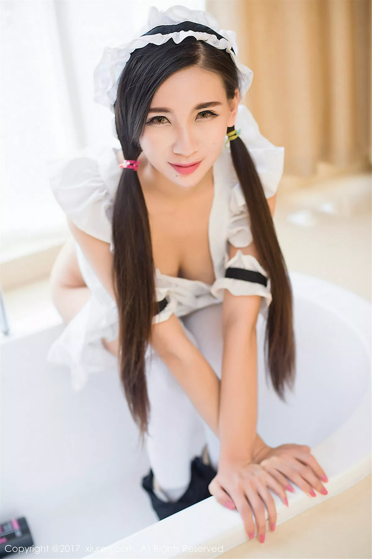 秀人集.com_[XiuRen秀人网]No.759_嫩模赵颖白色高叉连体内衣+浴缸里性感女仆装完美诱惑写真65P