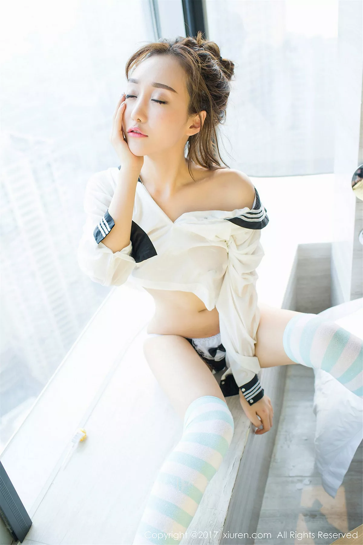 秀人集.com_[XiuRen秀人网]No.779_网红嫩模顾灿条带死库水秀白嫩美乳学生制服湿身诱惑写真49P