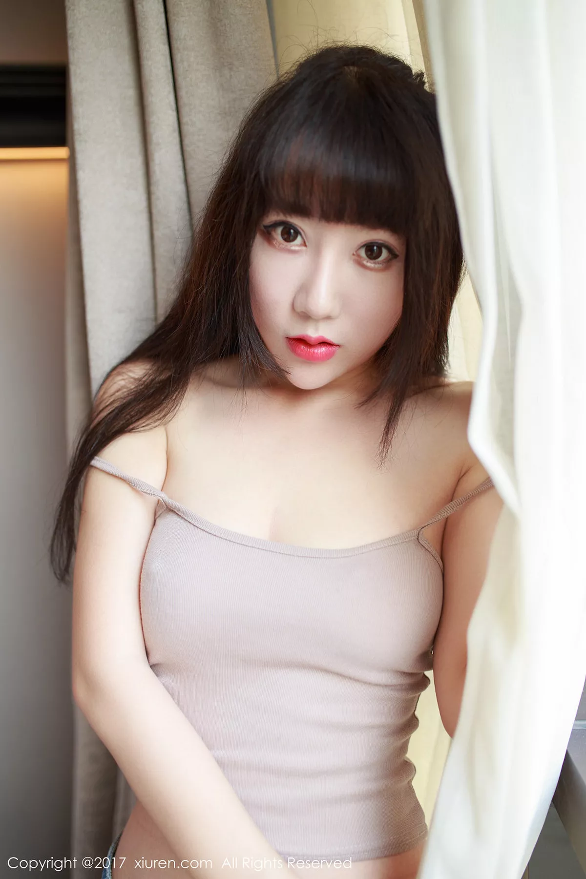 秀人集.com_[XiuRen秀人网]No.788_嫩模夏笑笑Summer居家私房粉红睡裙真空秀豪乳翘臀诱惑写真41P