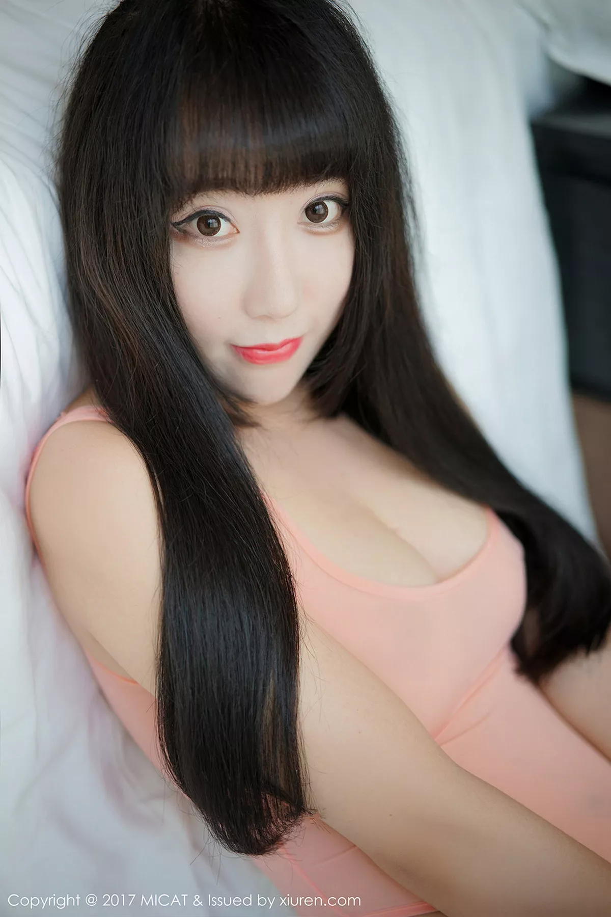 秀人集.com_[MICAT猫萌榜]Vol.027_嫩模夏笑笑Summer粉色高叉连体内衣秀完美身材性感写真47P