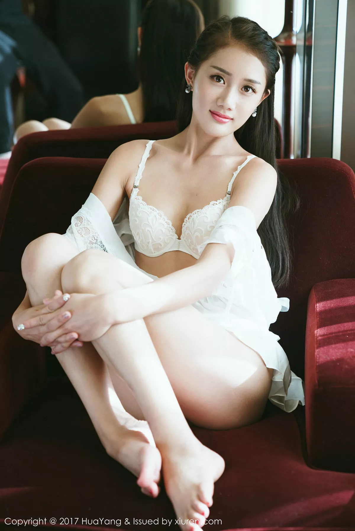 秀人集.com_[HuaYang花漾]Vol.009_高颜值嫩模晴儿Anne白色薄纱秀性感内衣丁字裤诱惑写真40P