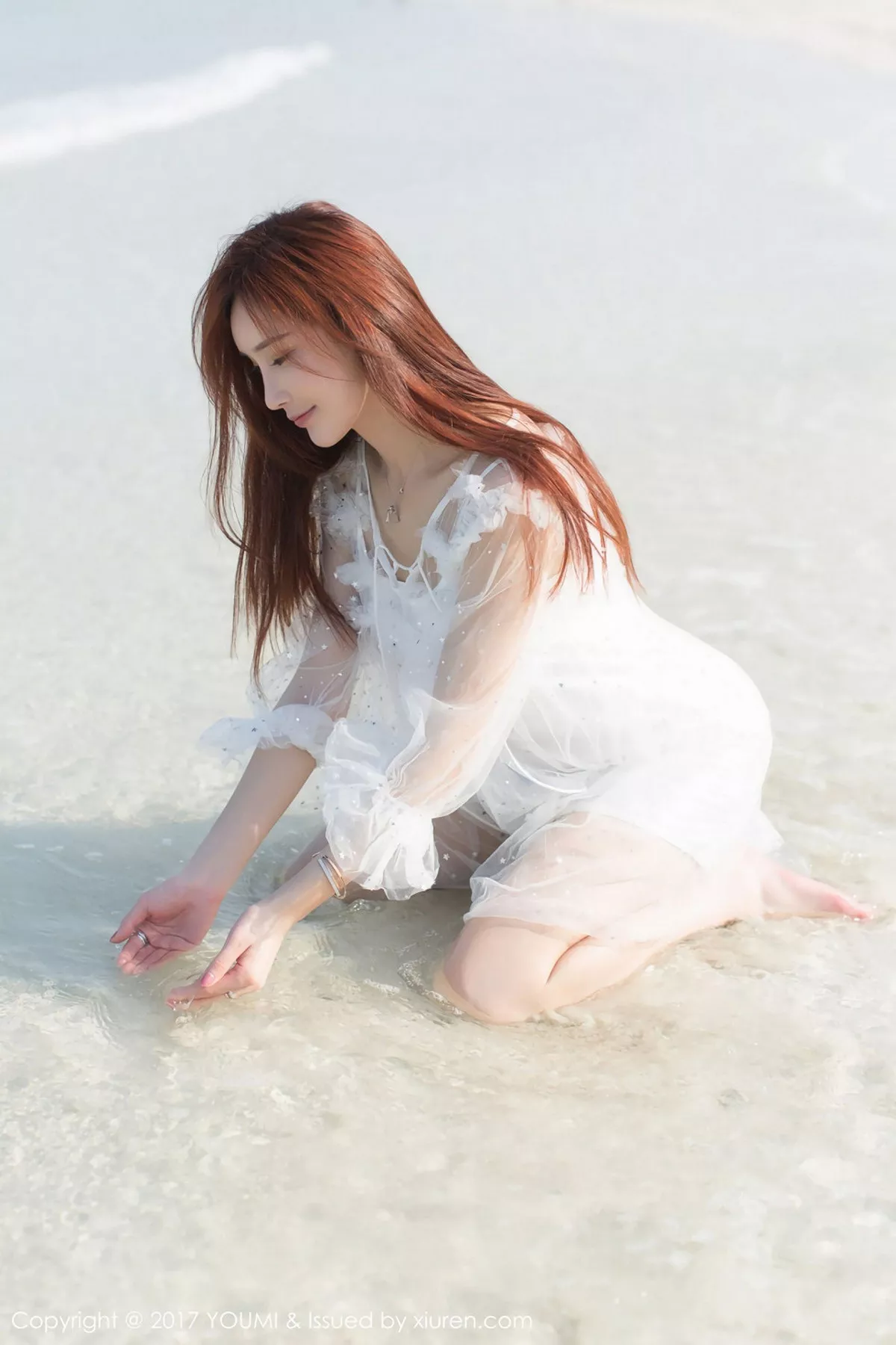 秀人集.com_[YouMi尤蜜荟]Vol.092_嫩模土肥圆矮挫穷海边沙滩清新唯美风彩色长裙性感写真44P