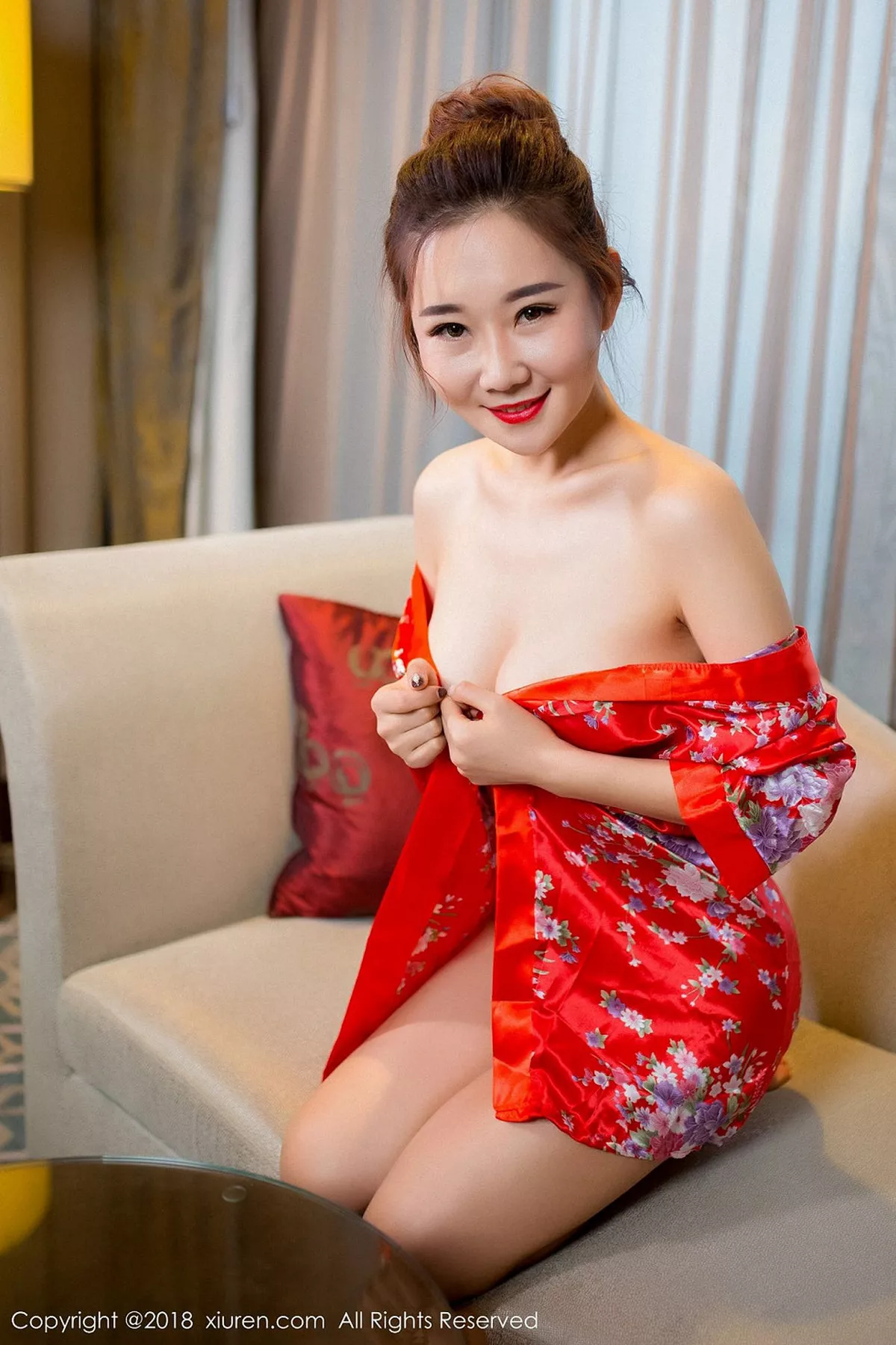 秀人集.com_[XiuRen秀人网]No.892_嫩模棉花糖candy红色和服秀傲人豪乳+半透内衣诱惑写真63P