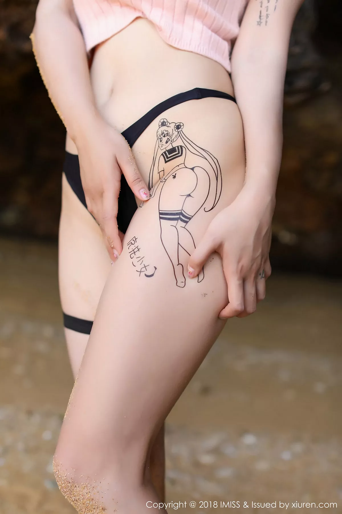 秀人集.com_[IMISS爱蜜社]Vol.215_女神兜豆靓Youlina甲米旅拍粉红内衣配黑色丁字裤火辣诱惑写真39P