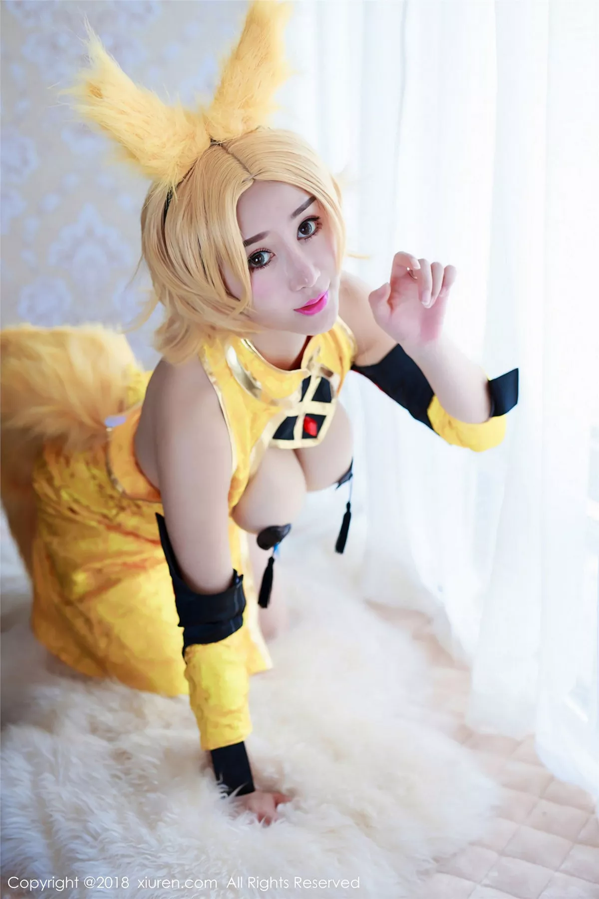 秀人集.com_[XiuRen秀人网]No.937_嫩模邹晶晶女王王者荣耀妲己COS大尺度露血滴子美乳诱惑写真44P