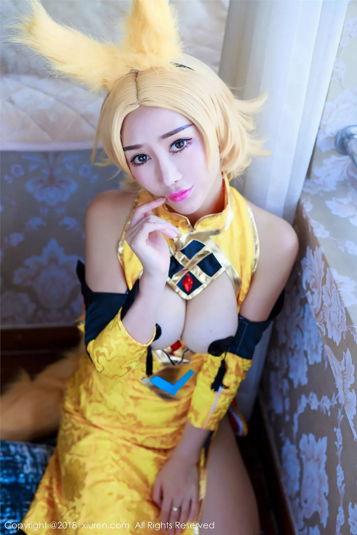 秀人集.com_[XiuRen秀人网]No.937_嫩模邹晶晶女王王者荣耀妲己COS大尺度露血滴子美乳诱惑写真44P