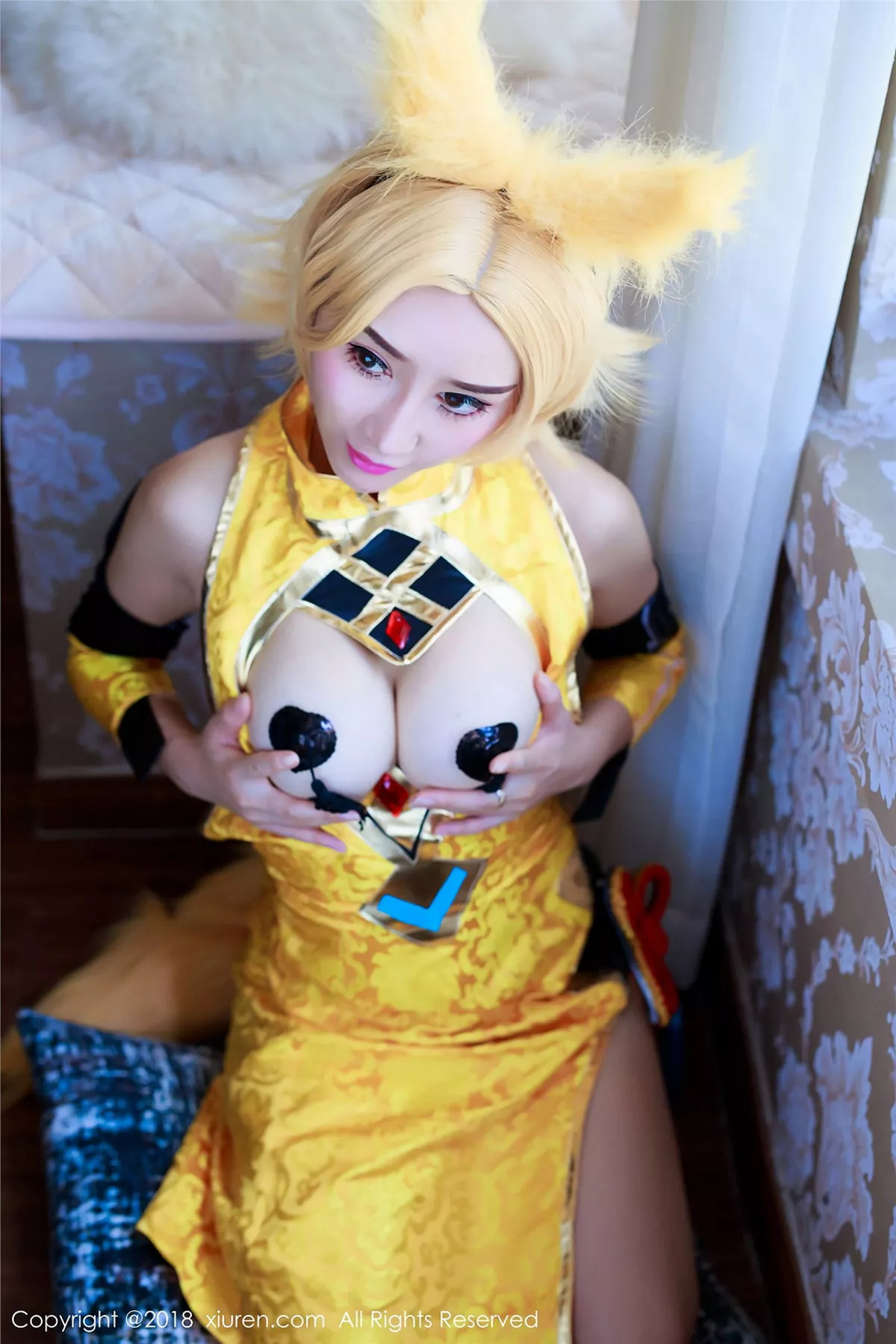 秀人集.com_[XiuRen秀人网]No.937_嫩模邹晶晶女王王者荣耀妲己COS大尺度露血滴子美乳诱惑写真44P