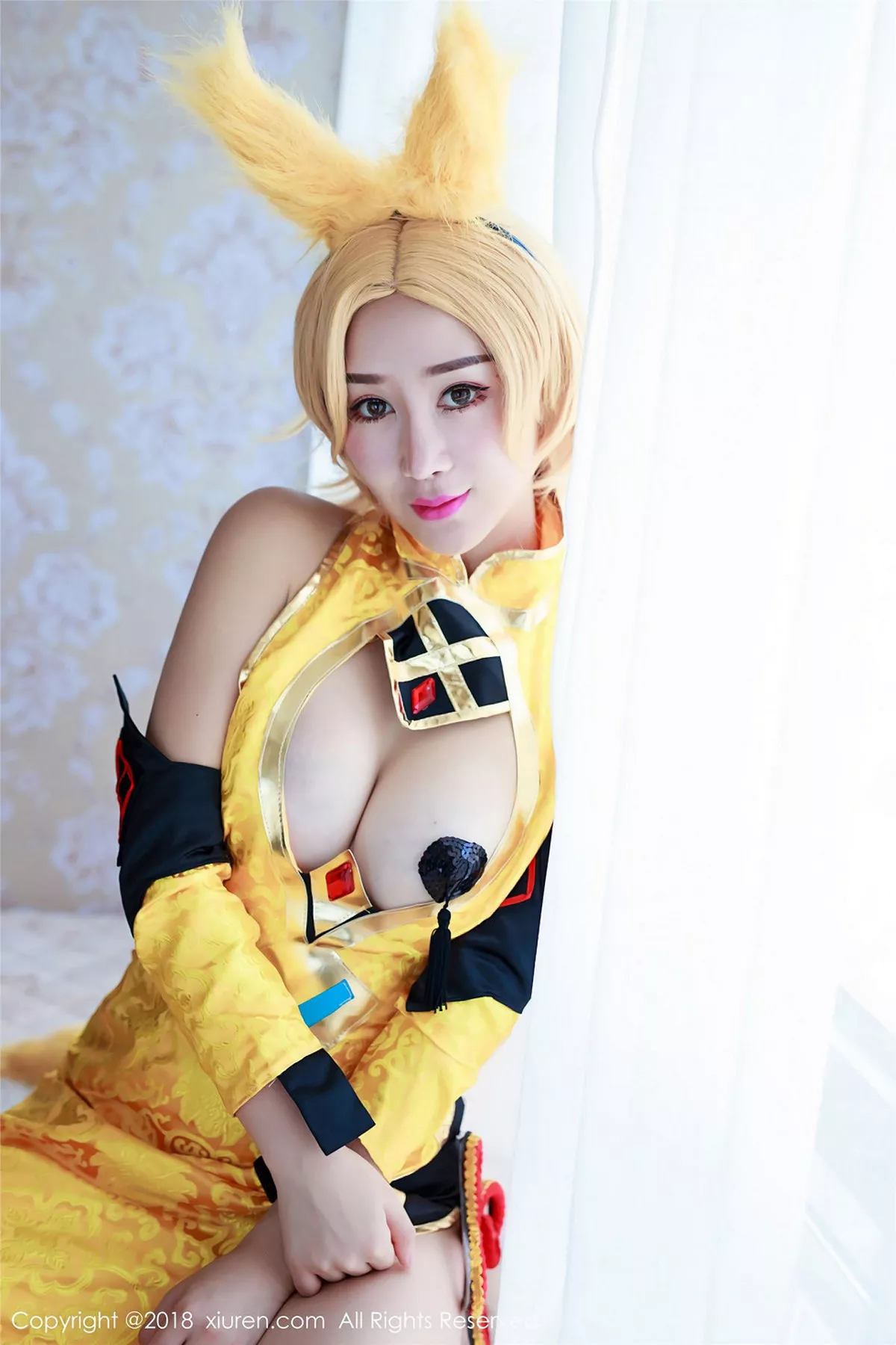 秀人集.com_[XiuRen秀人网]No.937_嫩模邹晶晶女王王者荣耀妲己COS大尺度露血滴子美乳诱惑写真44P