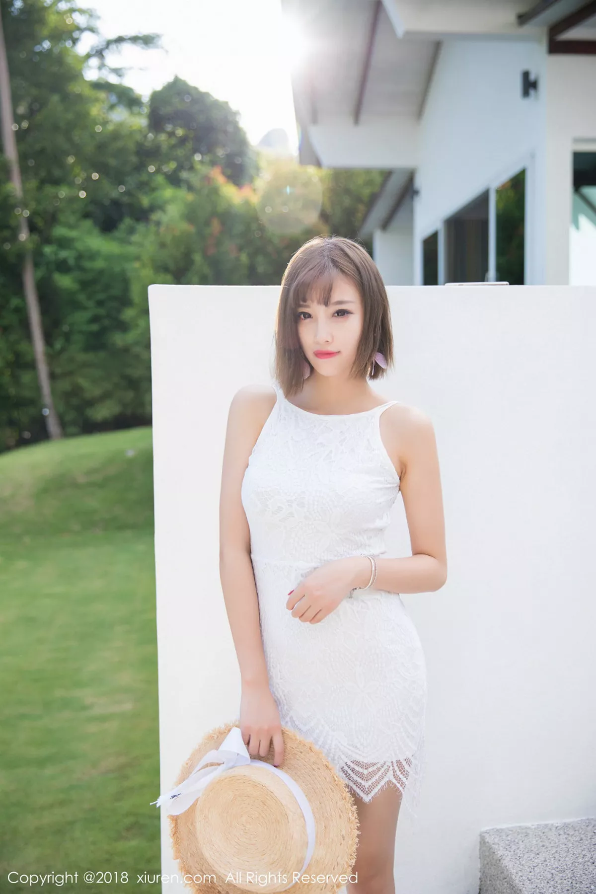 秀人集.com_[XiuRen秀人网]No.993_甜美女神杨晨晨sugar甲米旅拍粉色旗袍泳池里湿身诱惑写真50P