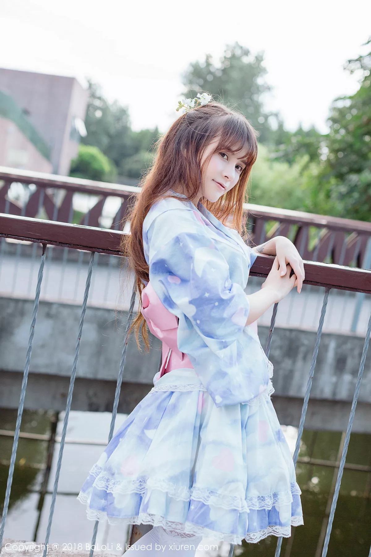 秀人集.com_[Tukmo兔几盟]Vol.118_嫩模夏美酱户外日系百花裙配白丝袜清新迷人写真61P