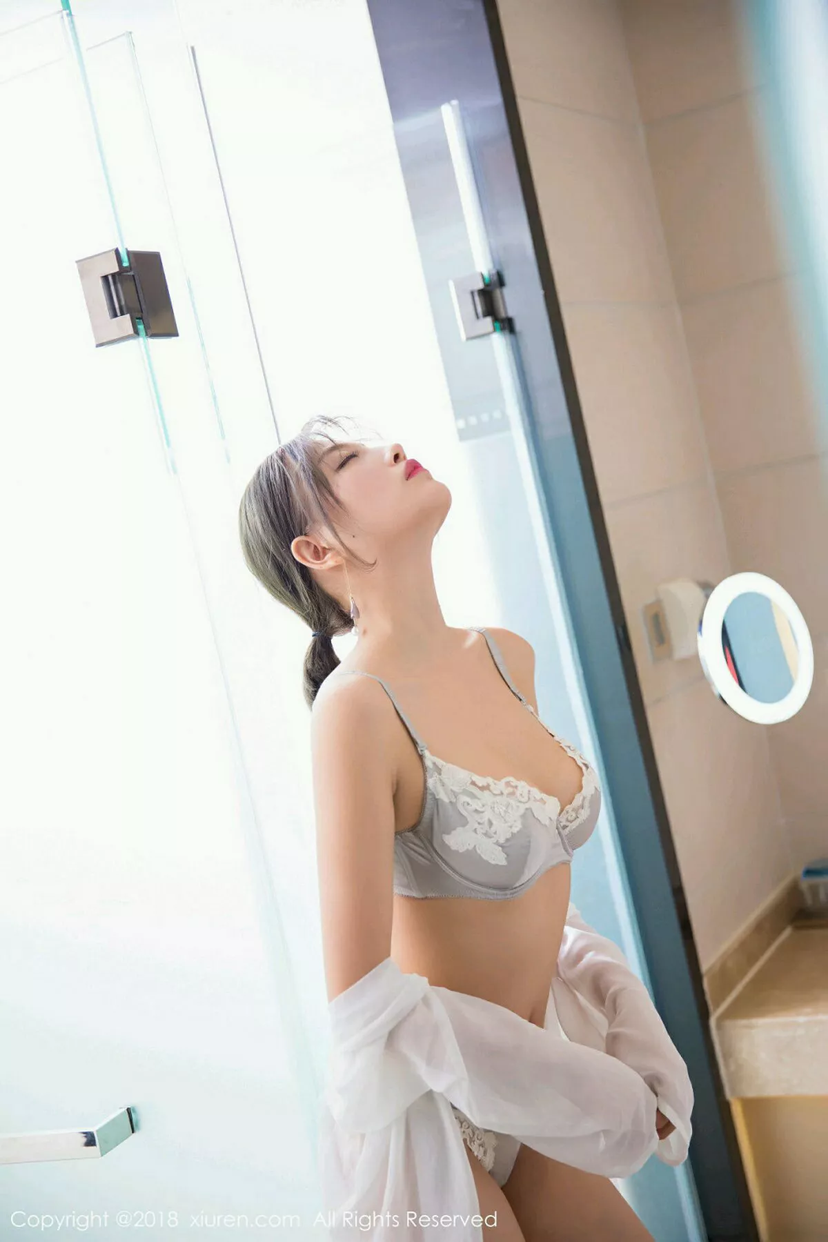 秀人集.com_[XiuRen秀人网]No.1033_甜美女神杨晨晨sugar浴室里粉红吊带衣湿身透视诱惑写真53P