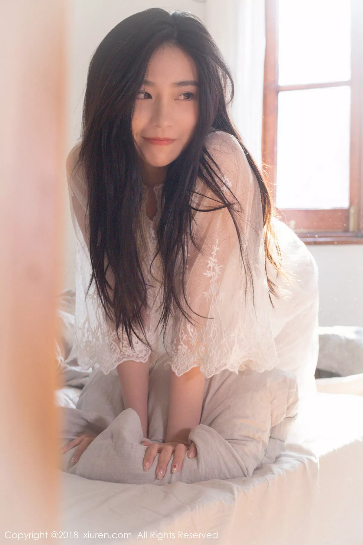 秀人集.com_[XiuRen秀人网]No.1024_女神许诺Sabrina居家早安女友系列床上慵懒迷人写真82P