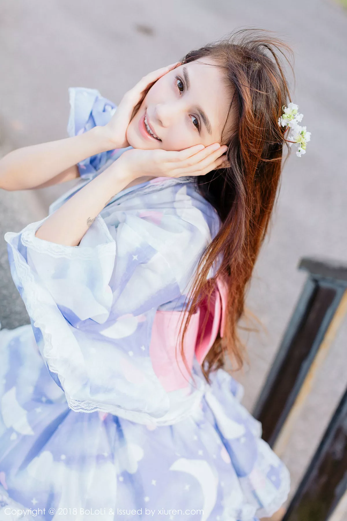 秀人集.com_[Tukmo兔几盟]Vol.118_嫩模夏美酱户外日系百花裙配白丝袜清新迷人写真61P