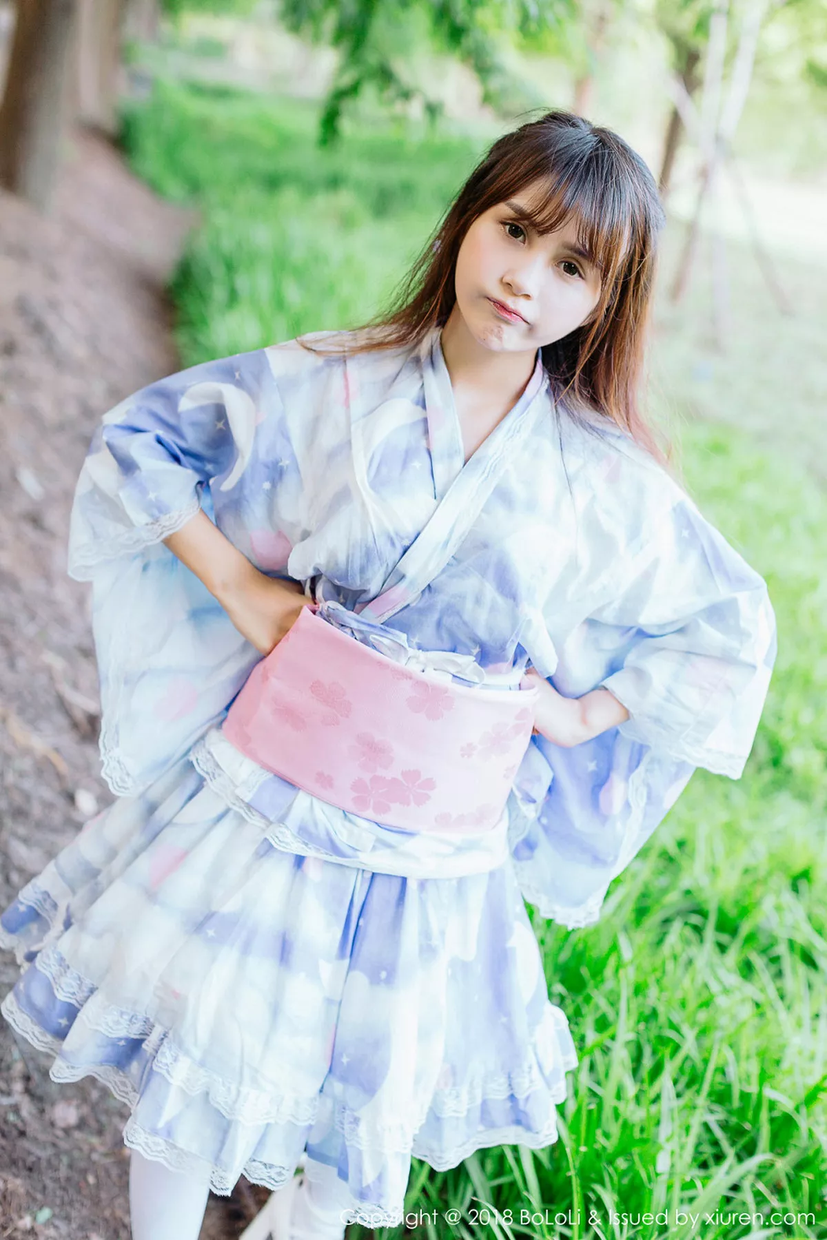 秀人集.com_[Tukmo兔几盟]Vol.118_嫩模夏美酱户外日系百花裙配白丝袜清新迷人写真61P