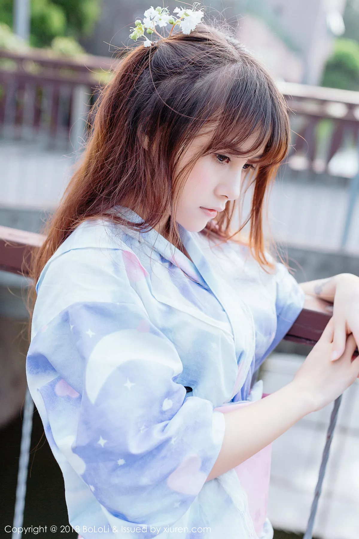 秀人集.com_[Tukmo兔几盟]Vol.118_嫩模夏美酱户外日系百花裙配白丝袜清新迷人写真61P