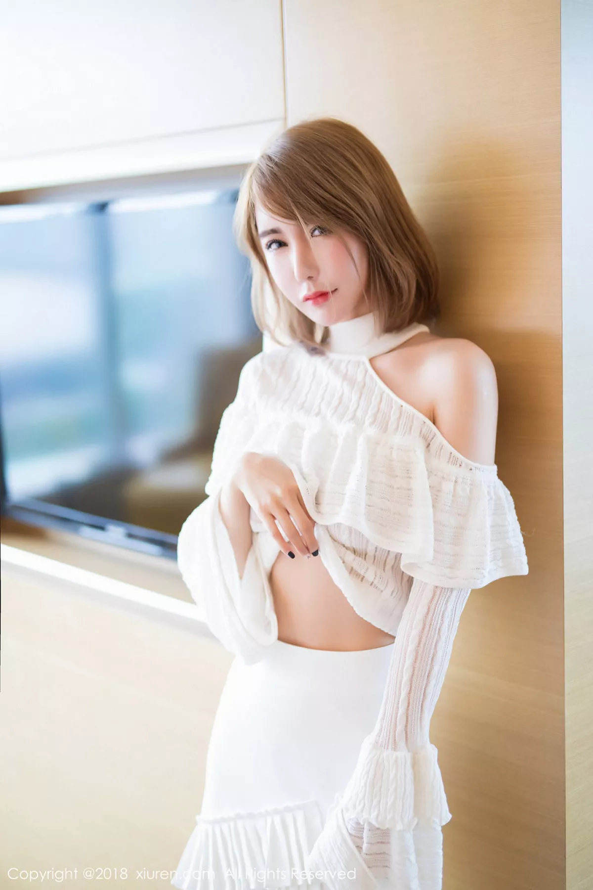 秀人集.com_[XiuRen秀人网]No.1121_嫩模楚恬Olivia私房白色内衣撩衣露豪乳半球极致诱惑写真57P