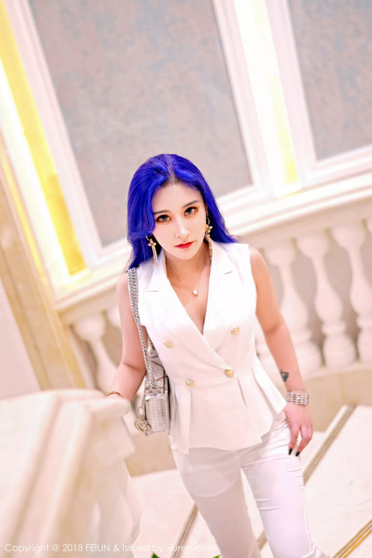 秀人集.com_[FeiLin嗲囡囡]Vol.159_嫩模喵莫儿居家黑色蕾丝情趣内衣秀完美身材惹火诱惑写真38P