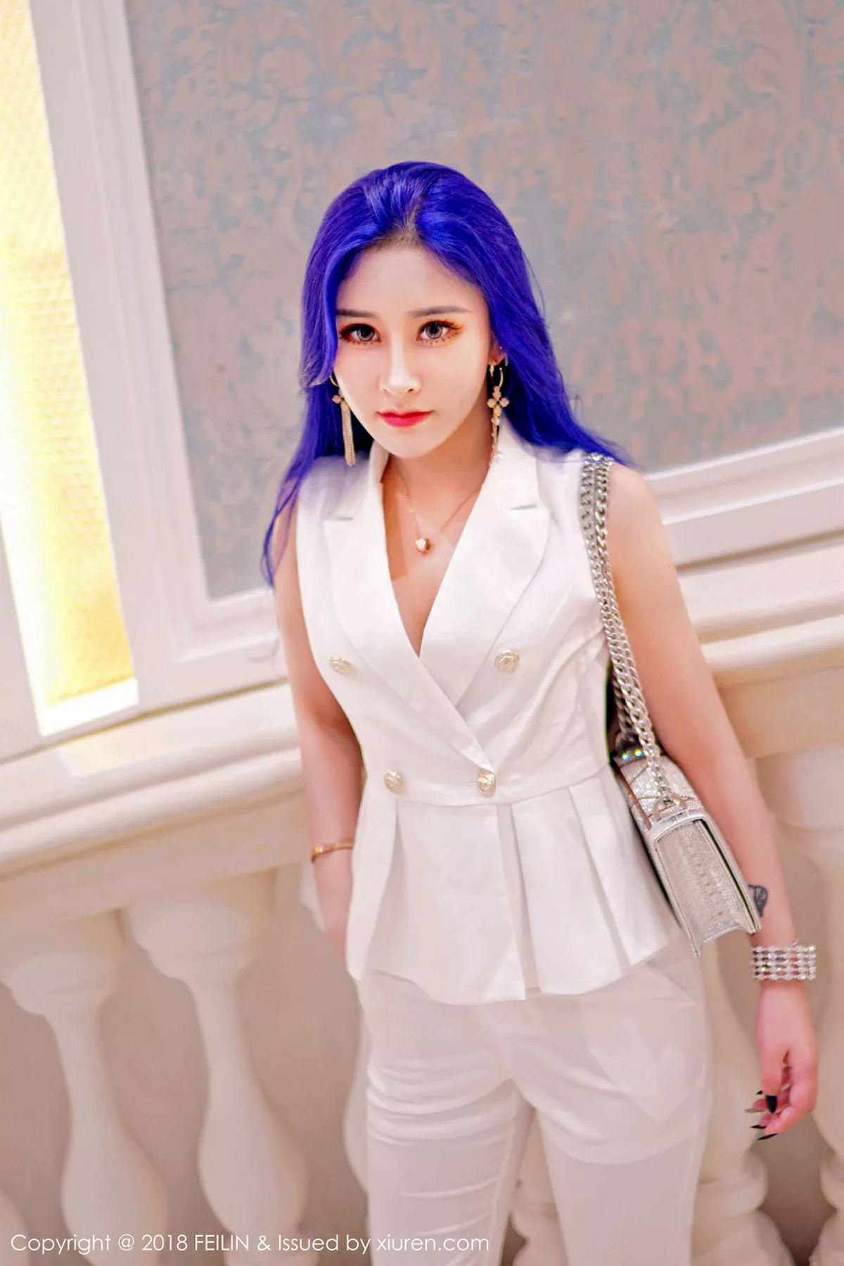 秀人集.com_[FeiLin嗲囡囡]Vol.159_嫩模喵莫儿居家黑色蕾丝情趣内衣秀完美身材惹火诱惑写真38P