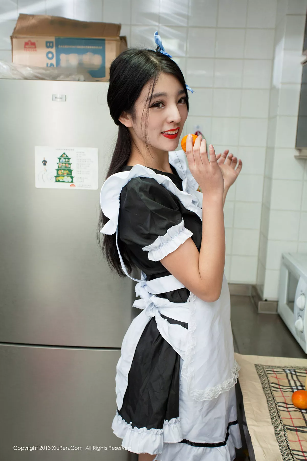 秀人集.com_[XiuRen秀人网]No.066_绝美女神陈大榕黑色女仆装性感厨娘系列写真秀110P