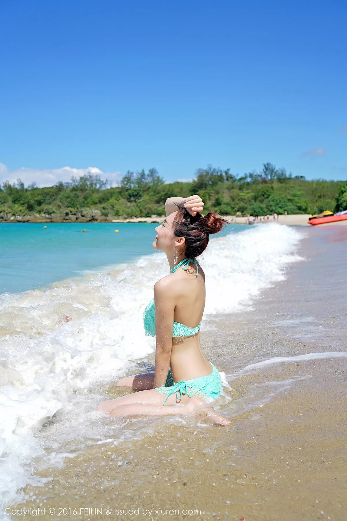 秀人集.com_[FeiLin嗲囡囡]Vol.044_嫩模Hana妹海边沙滩性感比基尼秀完美身材写真49P