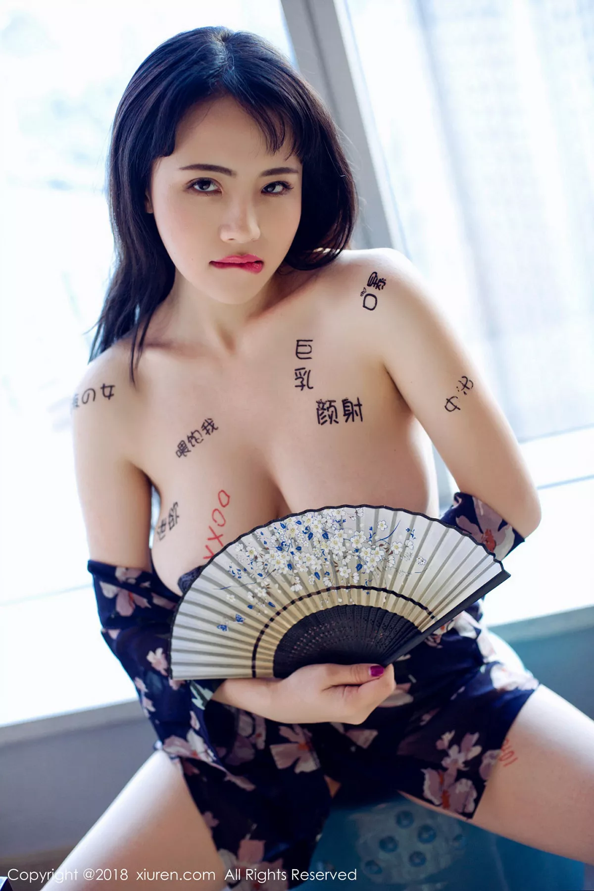 秀人集.com_[XiuRen秀人网]No.1151_大胸嫩模瑞瑞ruirui日系浴衣露豪乳挑逗文字撩人诱惑写真47P