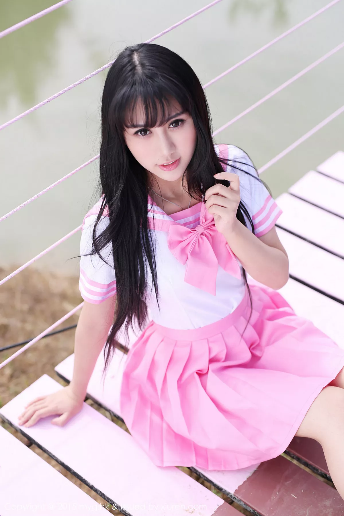 秀人集.com_[MyGirl美媛馆]Vol.099_嫩模杨晓青儿泰国旅拍白色吊带蕾丝袜诱惑翘臀写真61P