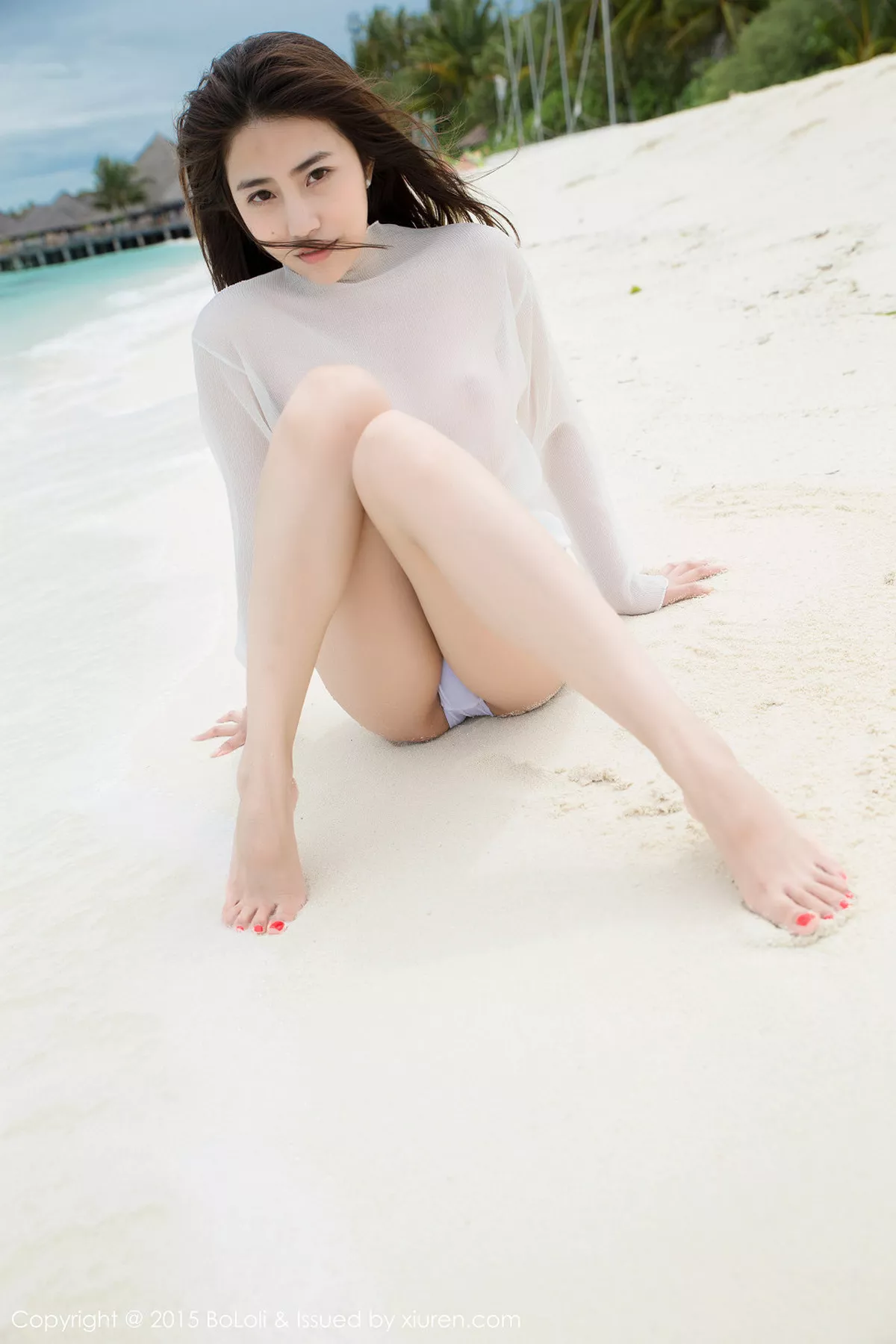 秀人集.com_[BoLoli波萝社]Vol.064_嫩模许诺Sabrina马尔代夫旅拍性感白色比基尼写真56P