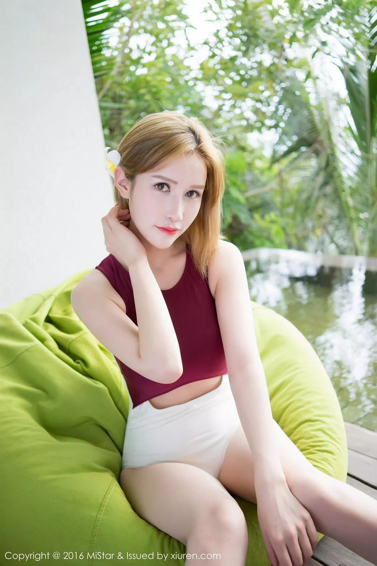 秀人集.com_[MiStar魅妍社]Vol.117_嫩模于姬Una苏梅岛旅拍酒红色比基尼完美身材迷人写真50P