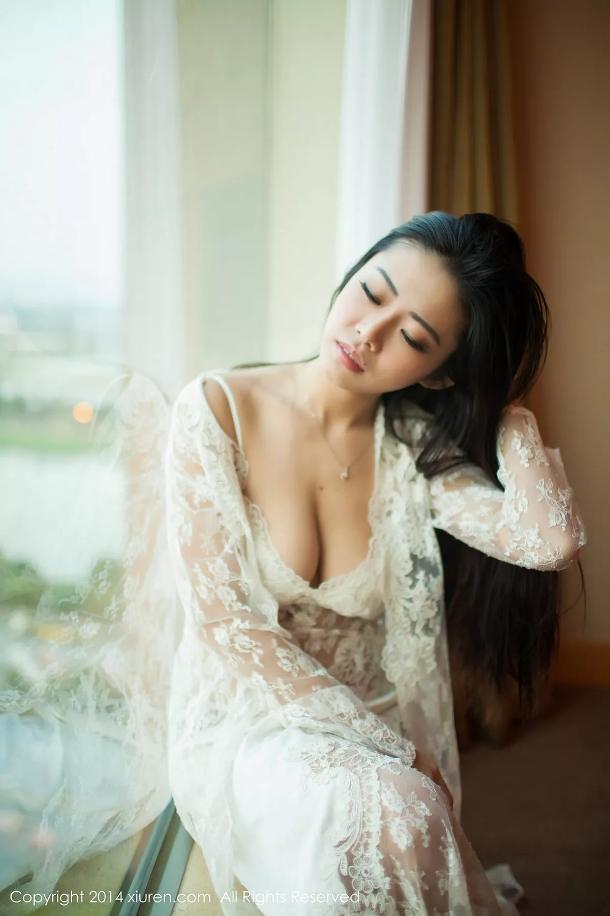 秀人集.com_[XiuRen秀人网]No.161_秀人嫩模luvian本能透明白纱性感内衣系列诱惑写真50P