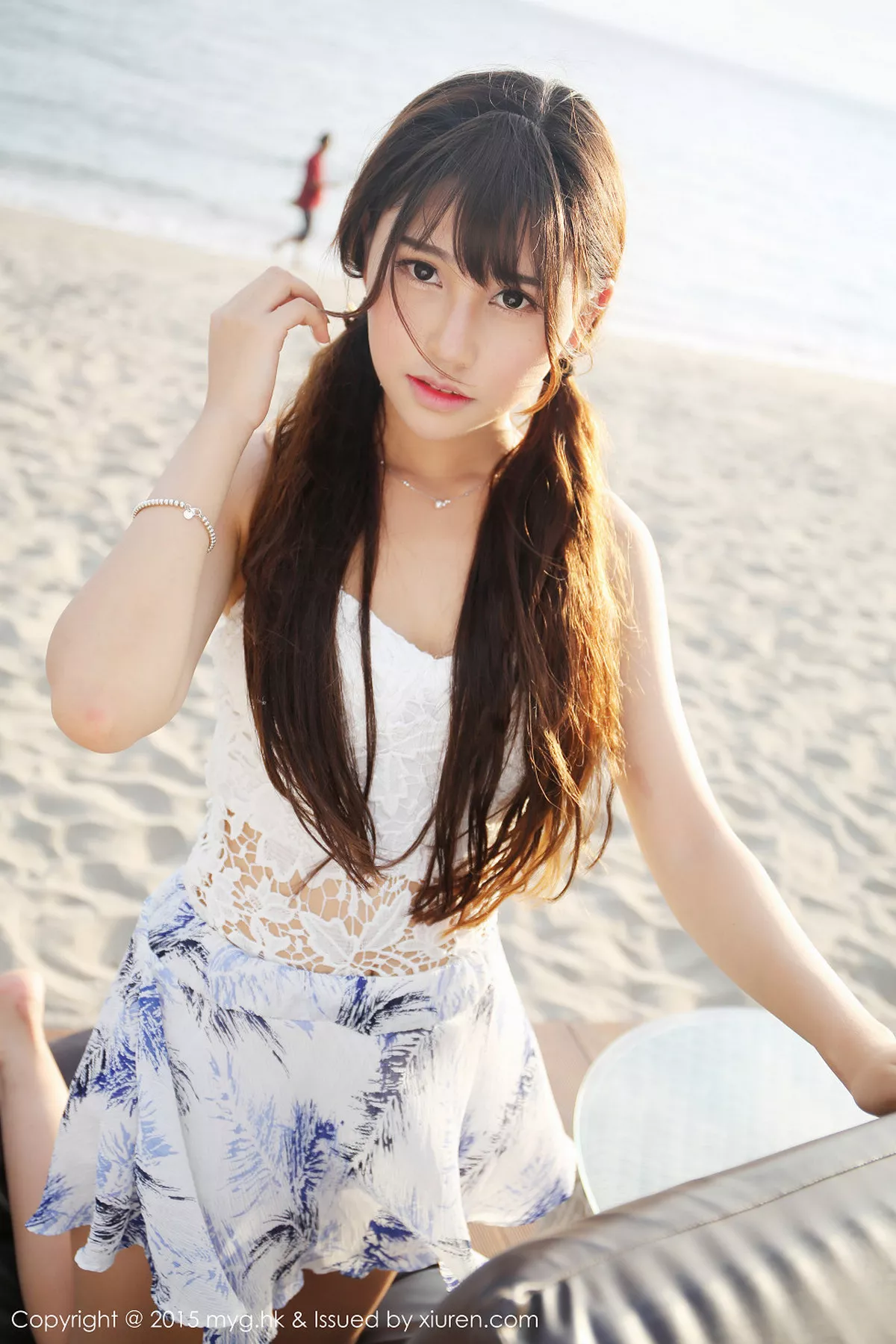 秀人集.com_[MyGirl美媛馆]Vol.154_嫩模Milk楚楚龙目岛旅拍第三套吊带白色内衣清新迷人写真43P