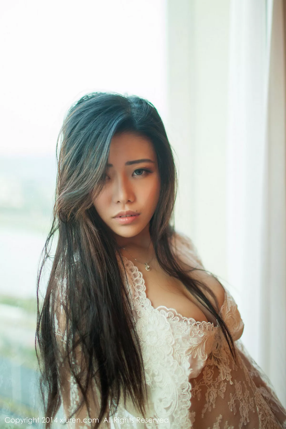 秀人集.com_[XiuRen秀人网]No.161_秀人嫩模luvian本能透明白纱性感内衣系列诱惑写真50P