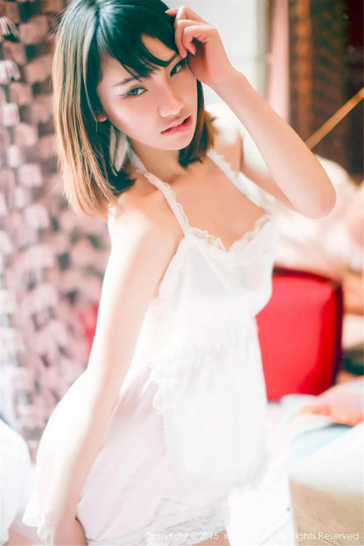 秀人集.com_[XiuRen秀人网]No.270_嫩模颜浅浅Cindy白色吊带睡裙真空露美乳撩人诱惑写真52P