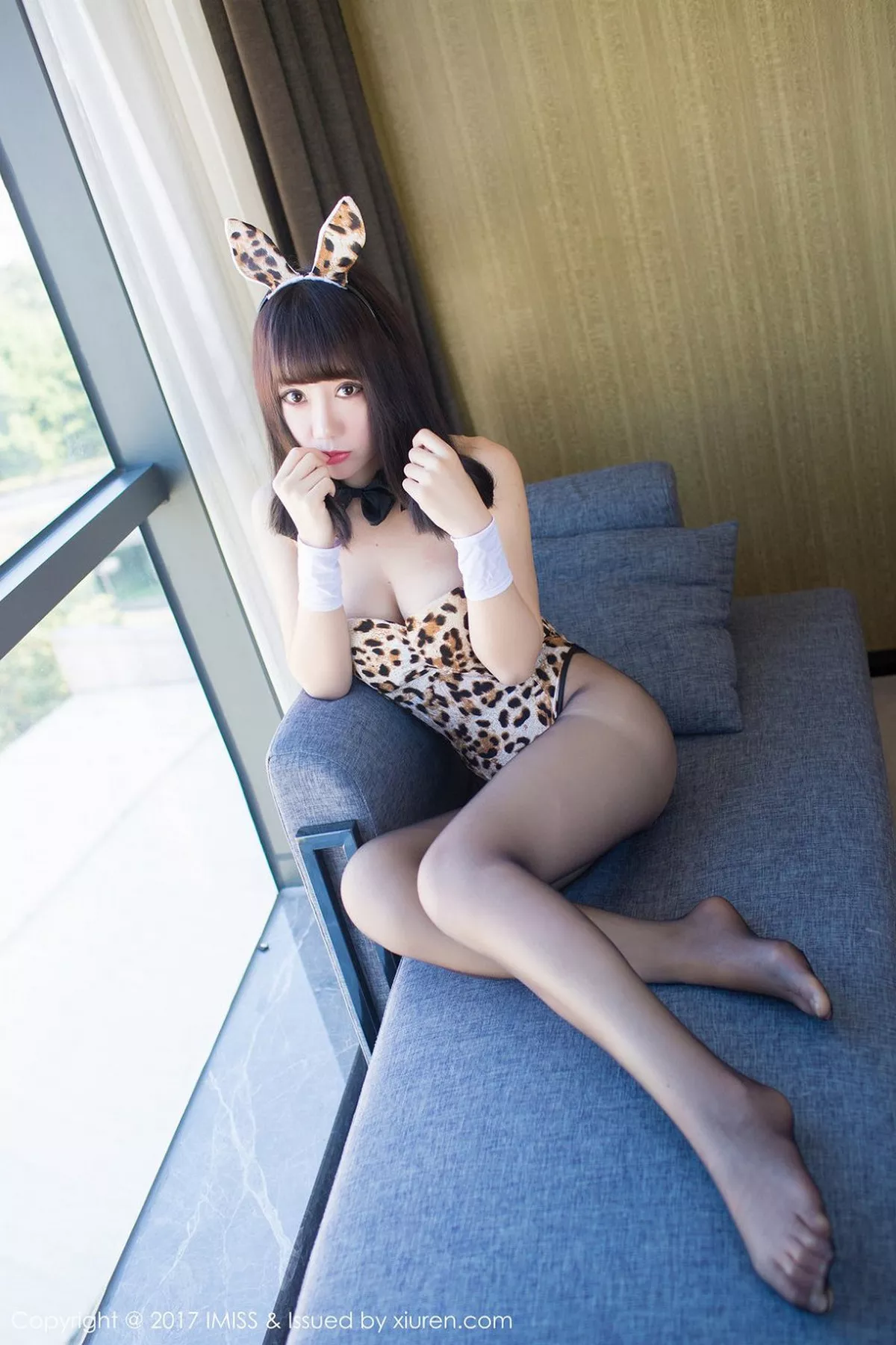 秀人集.com_[IMISS爱蜜社]Vol.145_嫩模夏笑笑Summer性感兔女郎高叉连体豹纹内衣诱惑写真69P