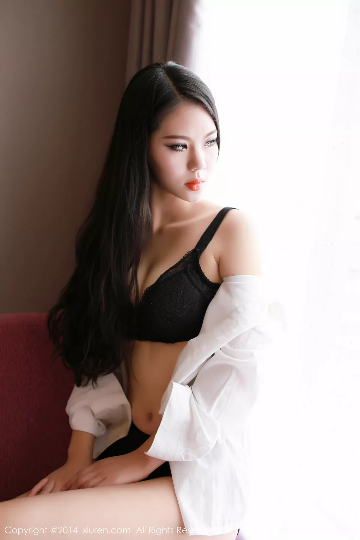 秀人集.com_[XiuRen秀人网]No.235_嫩模米尔Dear红色薄纱睡裙性感情趣内衣系列完美诱惑写真72P