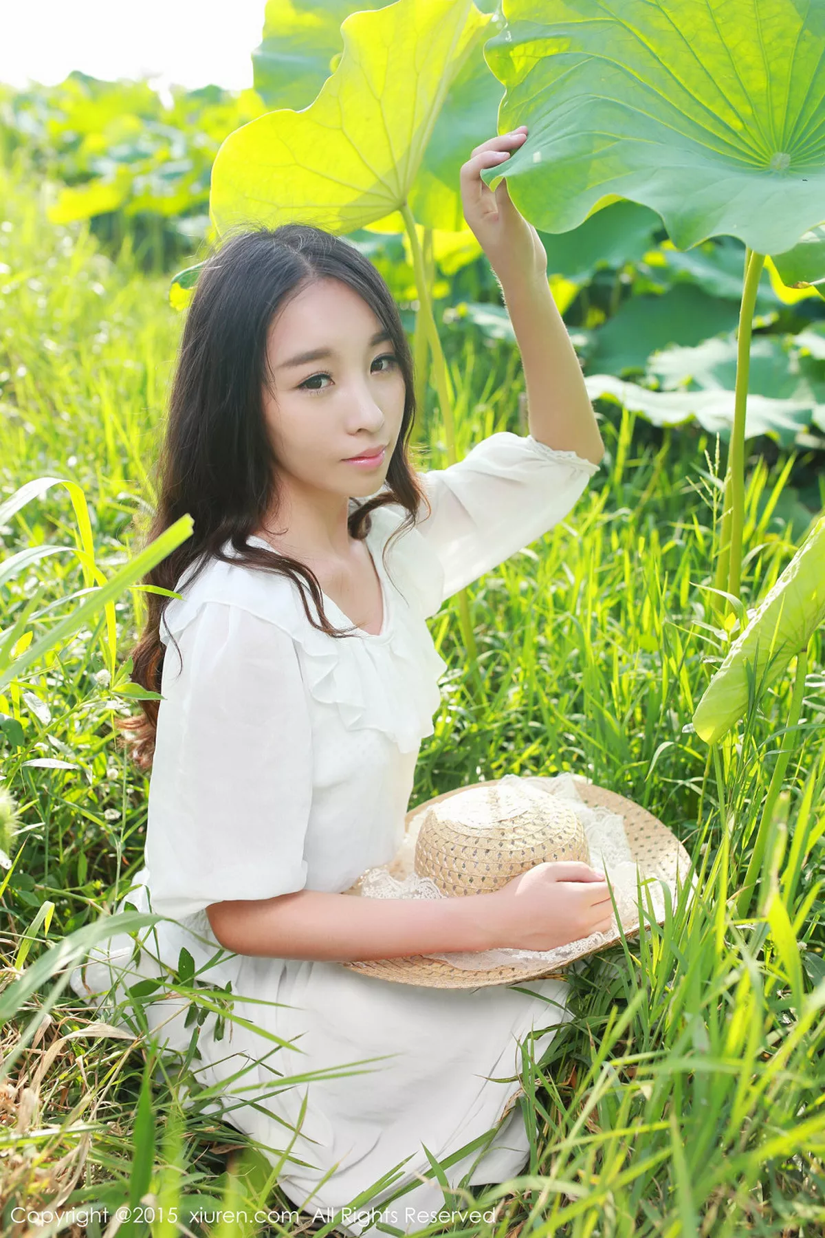 秀人集.com_[XiuRen秀人网]No.371_清纯妹子梓萱Crystal脱白色连身裙秀性感内衣写真45P