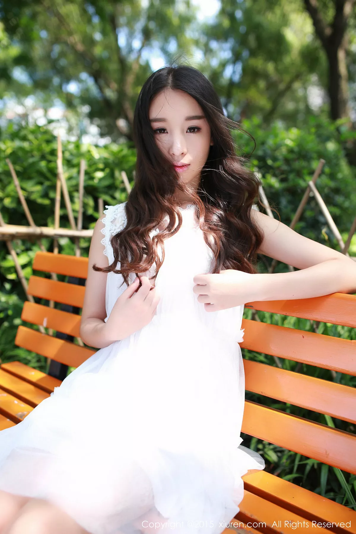 秀人集.com_[XiuRen秀人网]No.371_清纯妹子梓萱Crystal脱白色连身裙秀性感内衣写真45P