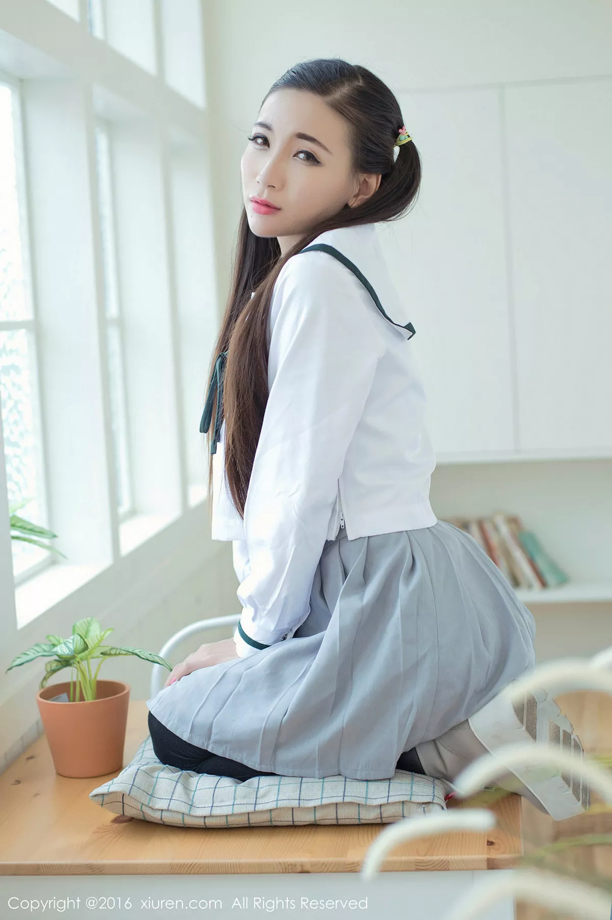 秀人集.com_[XiuRen秀人网]No.603_嫩模赵颖日系清纯校服双马尾辫黑丝美腿妩媚诱惑写真68P