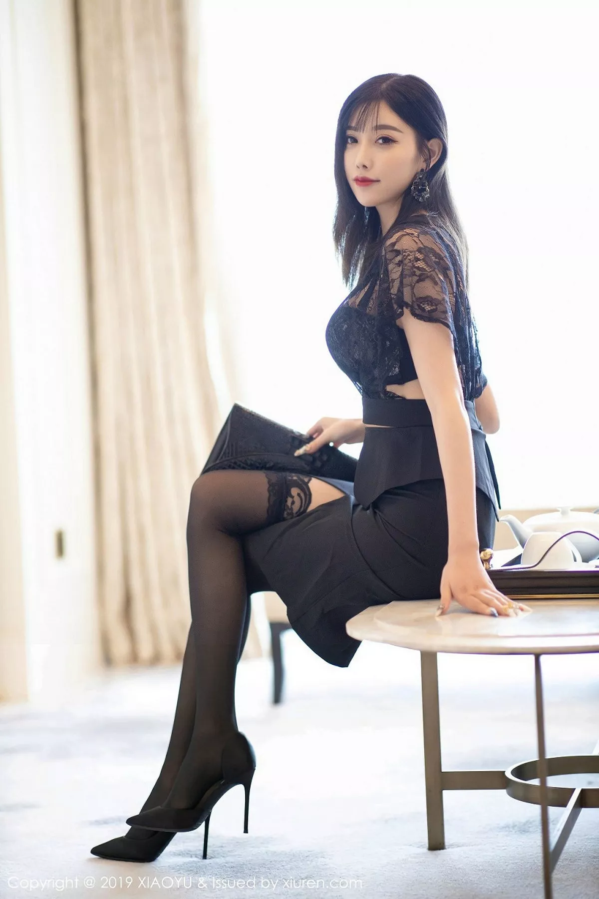 秀人集.com_[XiaoYu画语界]Vol.162_女神杨晨晨sugar海南旅拍私房黑色缕空内衣惹火诱惑写真85P