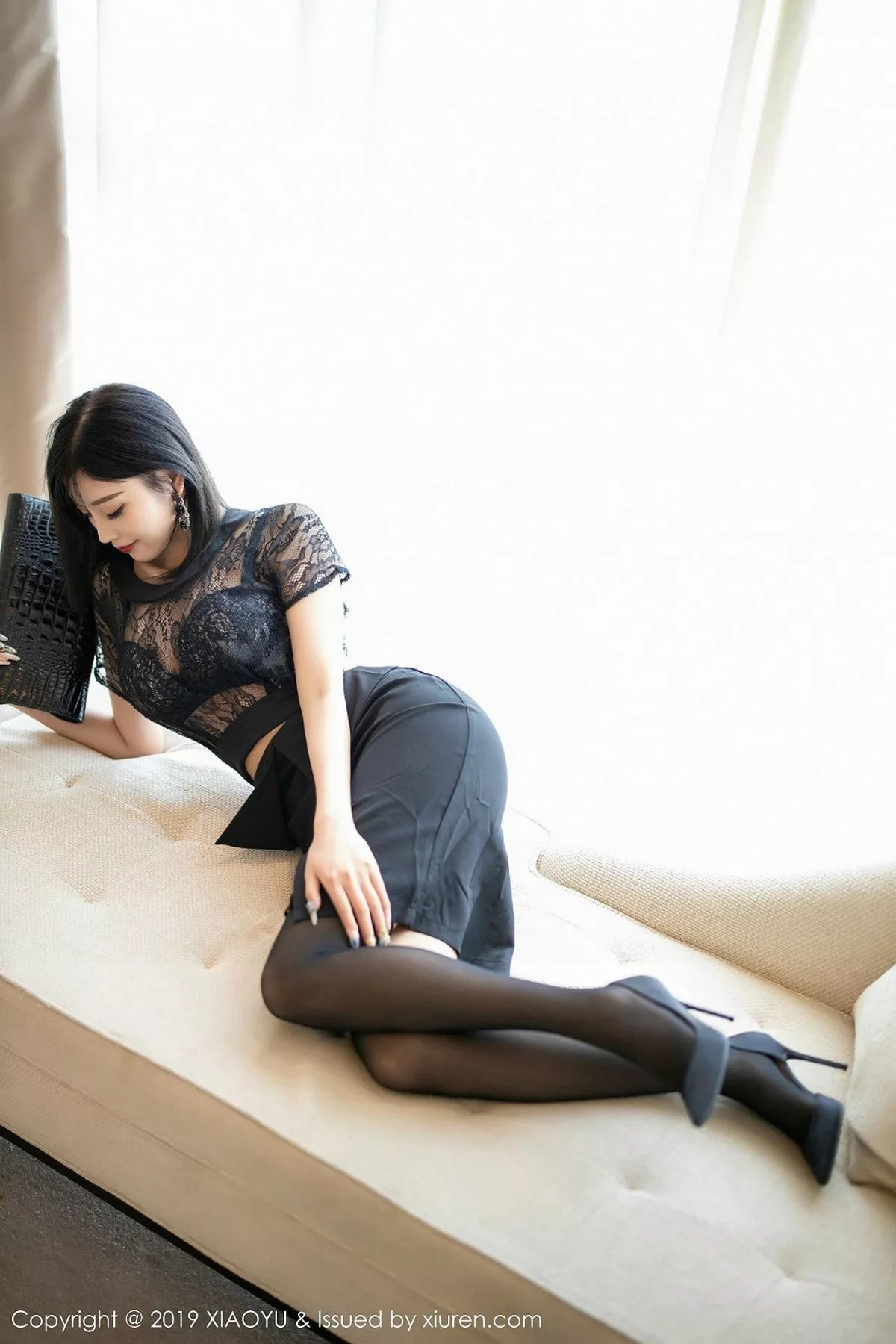 秀人集.com_[XiaoYu画语界]Vol.162_女神杨晨晨sugar海南旅拍私房黑色缕空内衣惹火诱惑写真85P