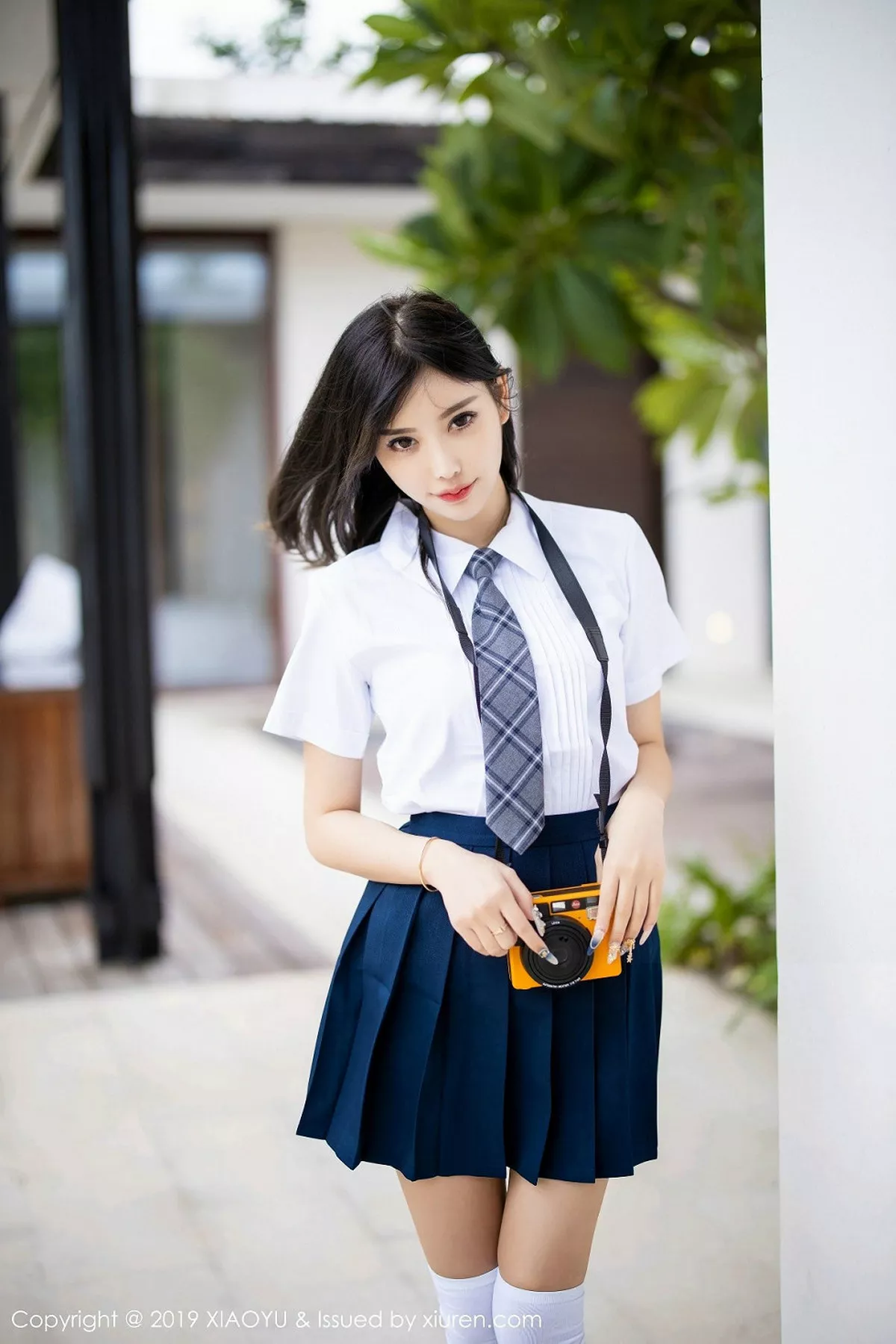 秀人集.com_[XiaoYu画语界]Vol.184_女神杨晨晨sugar心愿旅拍清纯学生装半脱露蕾丝内衣诱惑写真73P