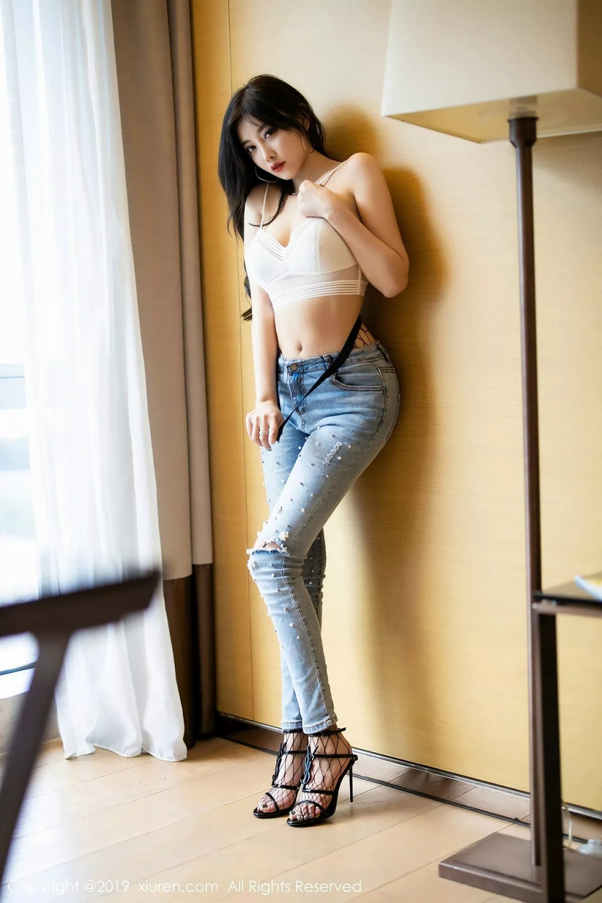 秀人集.com_[XiuRen秀人网]No.1746_女神杨晨晨sugar私房性感白色内衣配黑丝渔网销魂诱惑写真96P