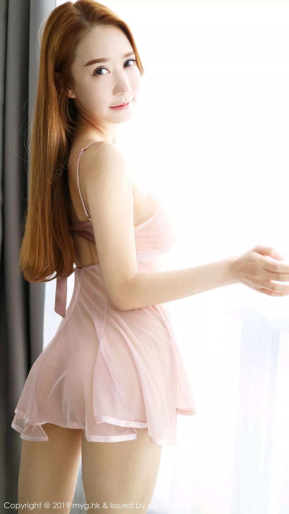 秀人集.com_[MyGirl美媛馆]Vol.405_嫩模小樱baby私房粉色薄纱内衣透视秀豪乳惹火诱惑写真40P