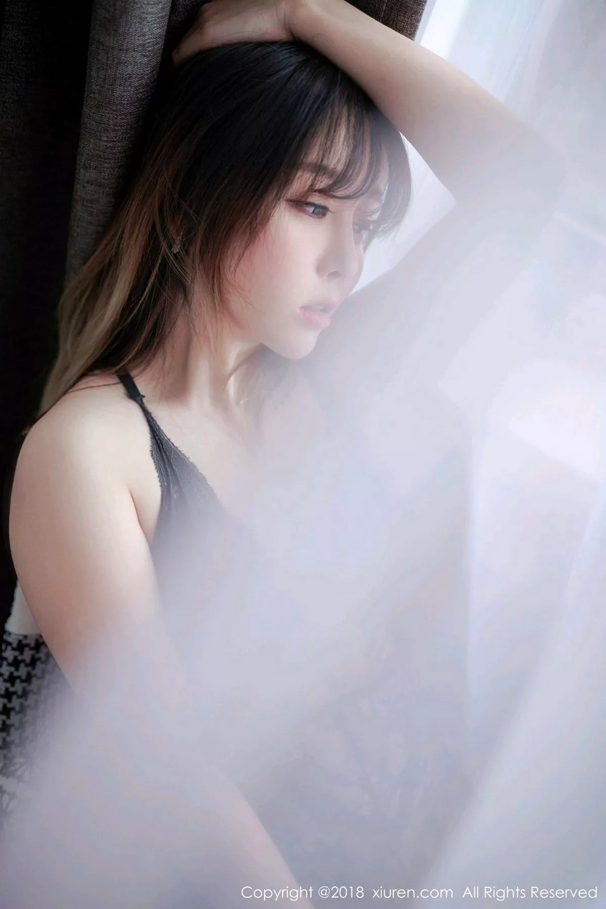 秀人集.com_[XiuRen秀人网]No.1252_女神王雨纯黑色蕾丝情趣内衣+带子遮点内衣惹火诱惑写真48P