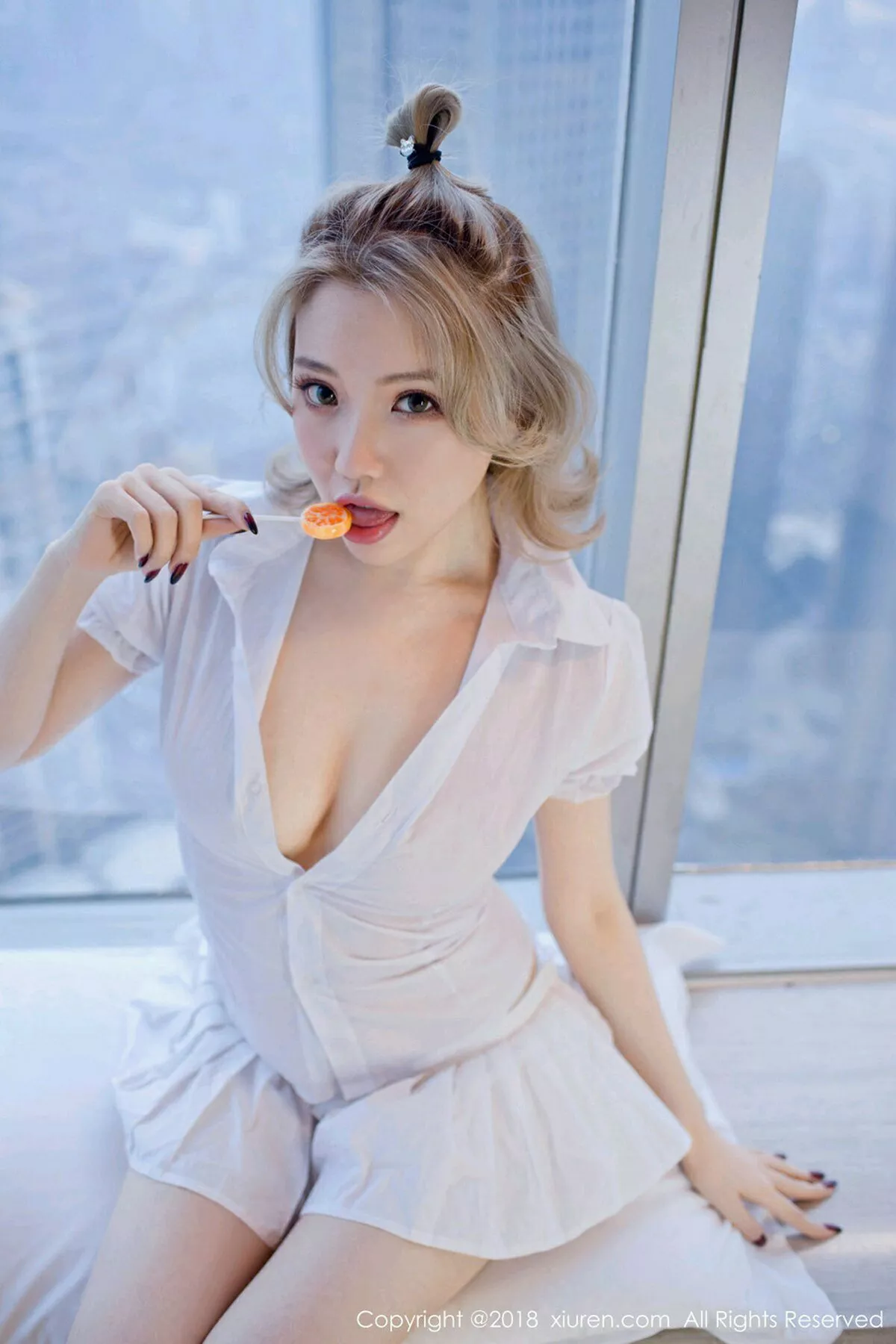 秀人集.com_[XiuRen秀人网]No.1235_女神黄乐然白衬衣配薄纱短裙透视秀豪乳翘臀极致诱惑写真56P