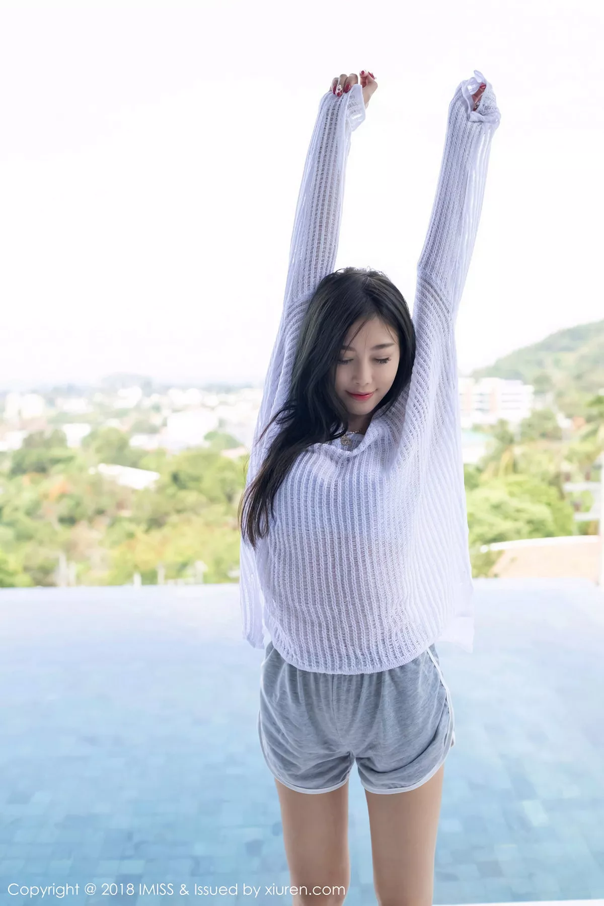 秀人集.com_[IMISS爱蜜社]Vol.311_甜美女神杨晨晨sugar泳池边性感红色比基尼湿身诱惑写真35P