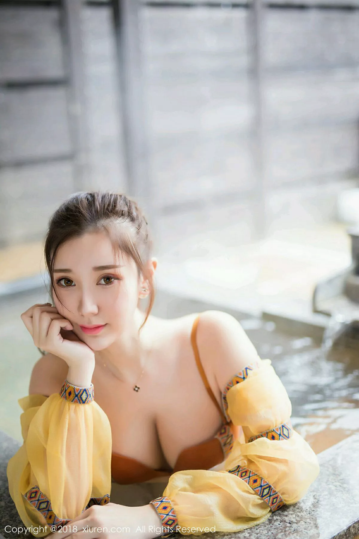 秀人集.com_[XiuRen秀人网]No.1236_女神淼淼萌萌哒北海道旅拍白色连体内衣温泉湿身诱惑写真59P