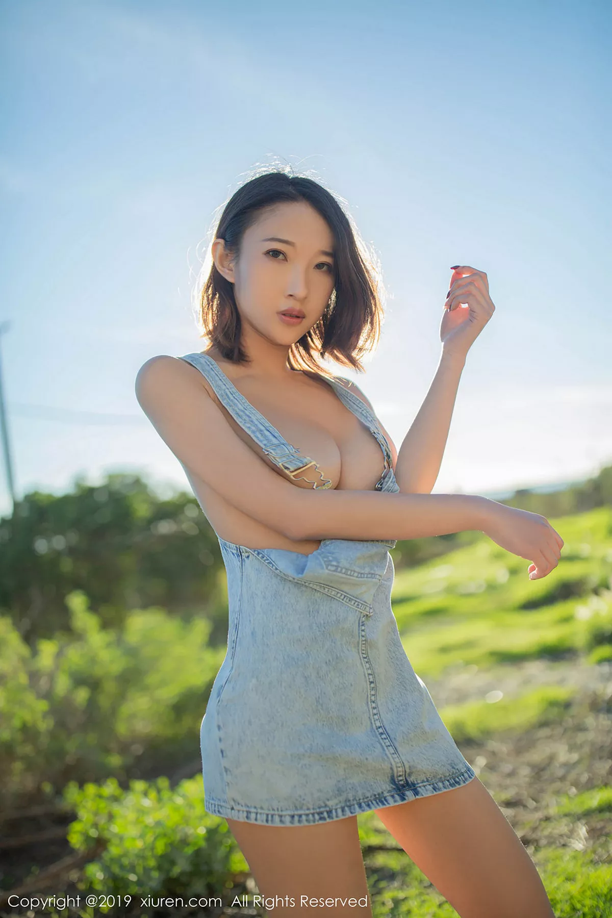 秀人集.com_[XiuRen秀人网]No.1335_嫩模栗子Riz心愿旅拍性感真空牛仔连身裙完美诱惑写真46P